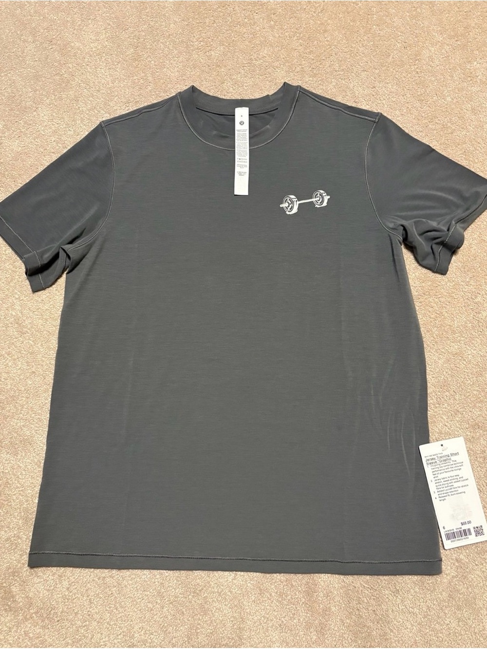 Lululemon Jersey Training short sleeve graphic - Barbell Baddie Size 6 & 8 NWT